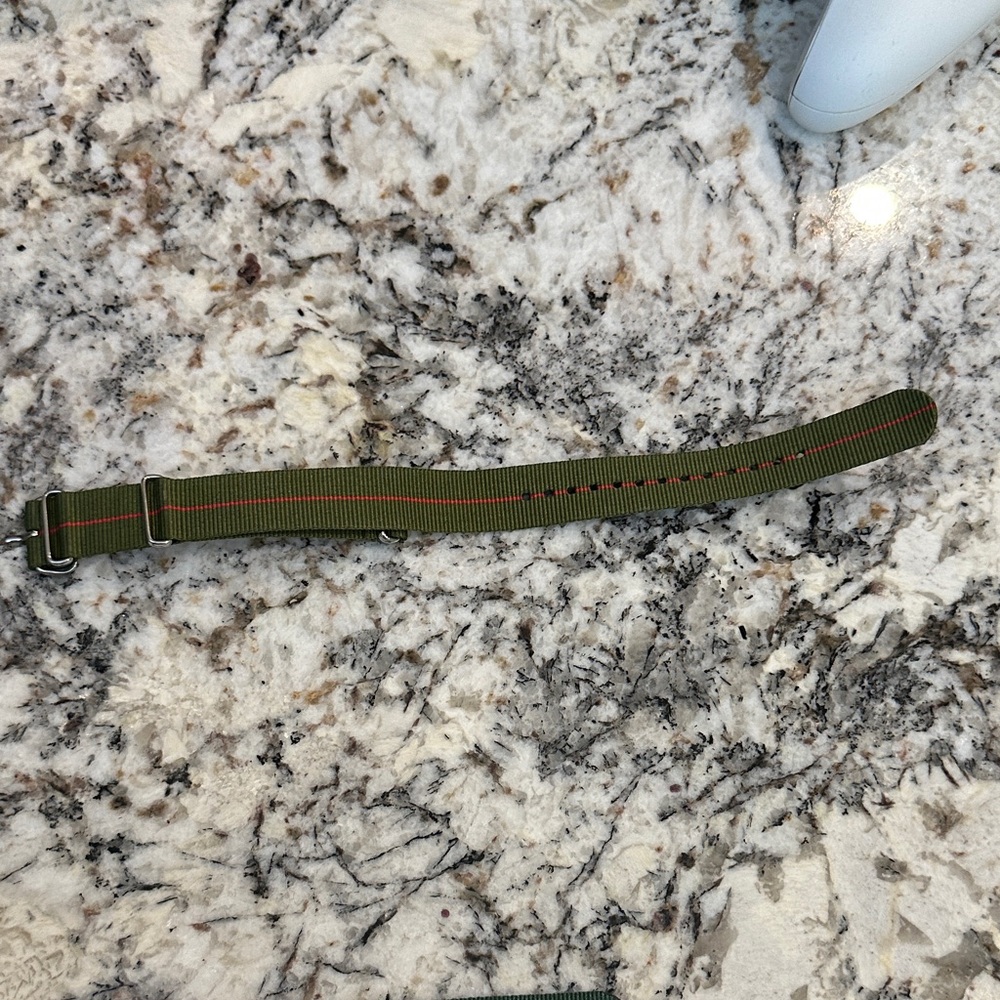 Olive Green Nylon Webbing 18 ML Watch strap